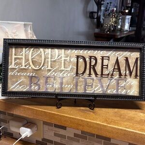 Inspirational Wall Art with Black Frame
